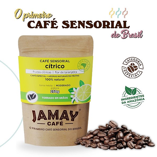 JAMAY Café Cítrico - GRÃOS - Sachê 250g