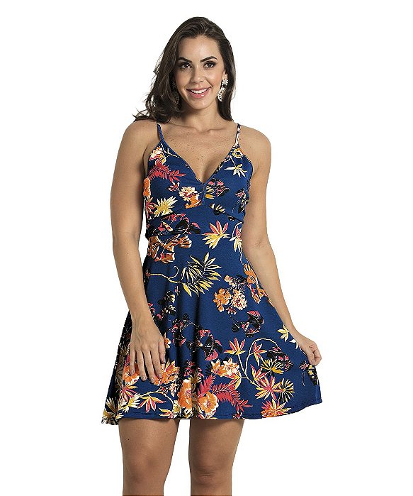 Vestido viscose estampado