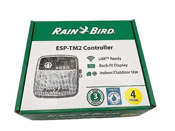Controlador de Irrigação Rain Bird ESP-TM2- 4 Estações Wifi 120 V - Externo