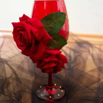 KIT TAÇA PERSONALIZADA + OFERTADOR ROSAS + CARTOLA - 1015