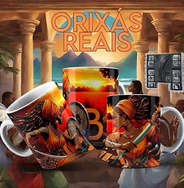CANECA PORCELANA PERSONALIZADO ORIXÁS REAIS - IANSÃ - 1031