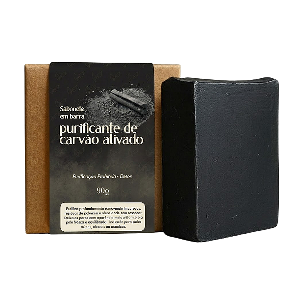 Sabonete de Carvão Ativado - Remove Impurezas e Controle da Oleosidade