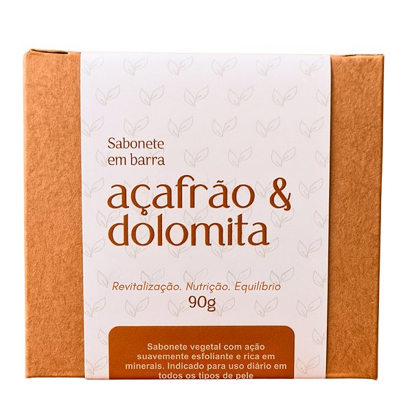 Sabonete de Açafrão e Dolomita com Karité e Óleos Essenciais - Depilatório, Clareador e Hidratante