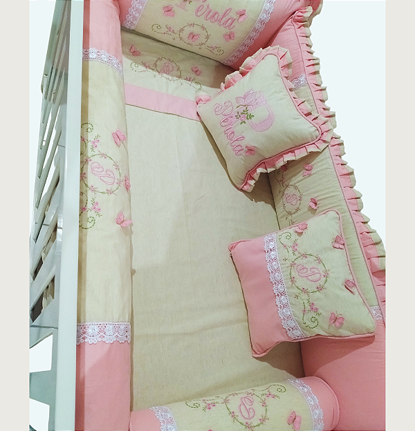 Kit Berço Jardim com Borboletas 3D