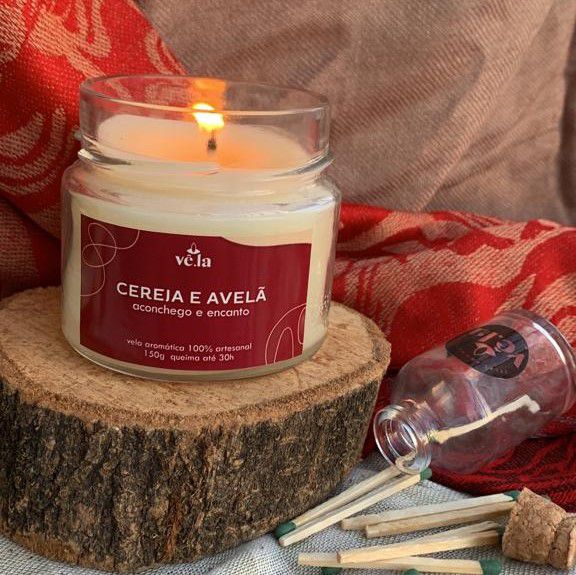 Vela Aromática de Cereja e Avelã (150g)
