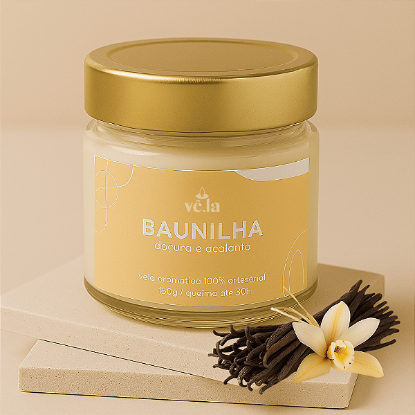 Vela Aromática de Baunilha (150g)