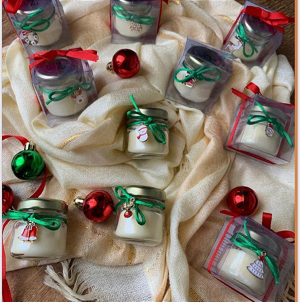 Mini Vela Magia do Natal 30g cada - Aroma Exclusivo de Panettone - Edição Limitada