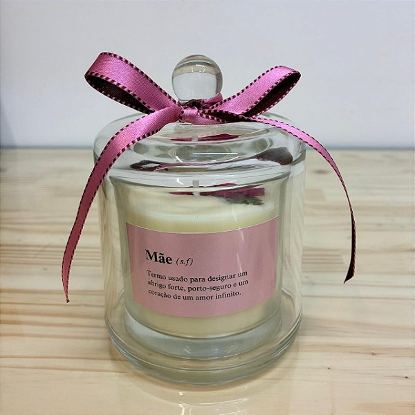 Vela perfumada Lirio do Vale & Bergamota na Cupula de Vidro 210ml - Edição especial Dia das Mães
