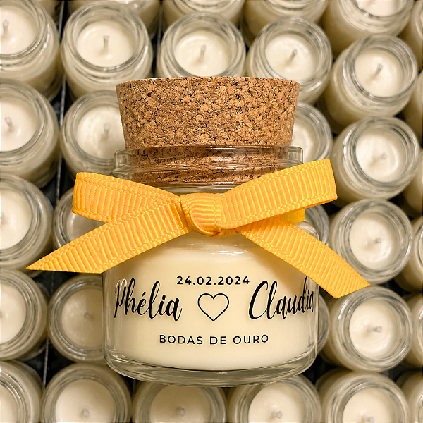 Mini Vela 30g Personalizada Cortiça - A partir de 15 unidades