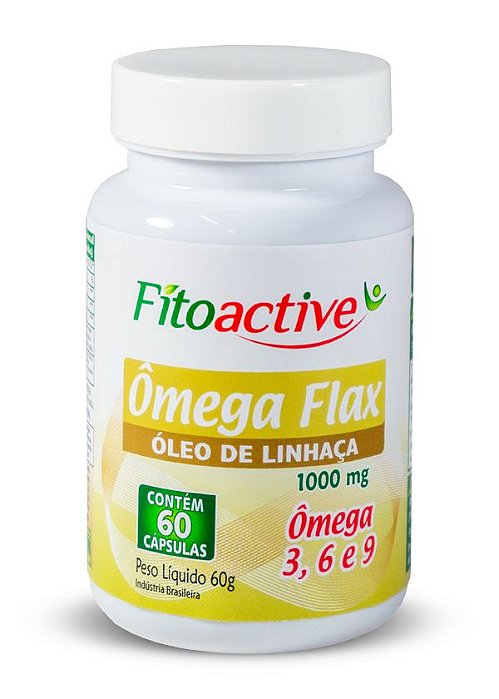 Óleo De Linhaça 1000 MG 60 Cápsulas - Ômega Flax Fitoactive