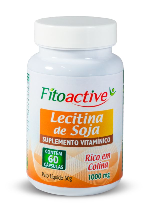Lecitina De Soja 1000 mg 60 Cápsulas Fitoactive