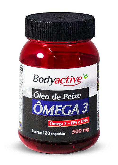 Ômega 3 Óleo de Peixe 500 MG 120 Cápsulas Bodyactive