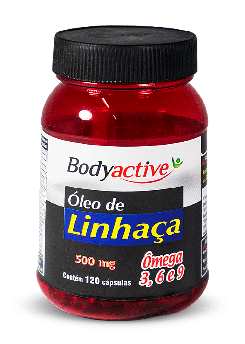 Óleo De Linhaça 500 MG 120 Cápsulas - Ômega 3 6 9 Bodyactive