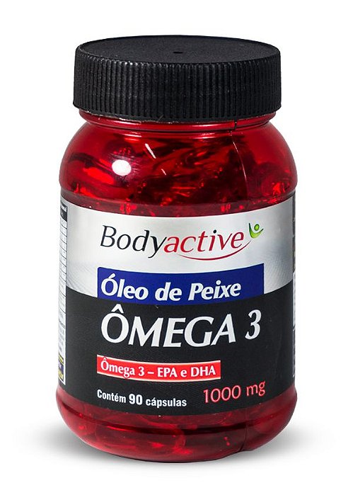 Ômega 3 Óleo de Peixe 1000 MG 90 Cápsulas Bodyactive