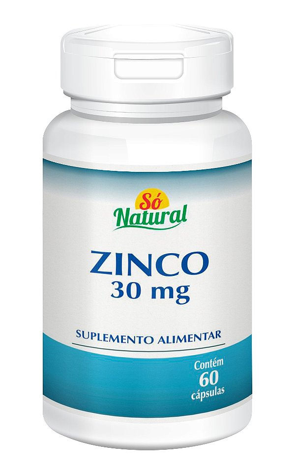 Zinco 30 mg 60 Cápsulas Só Natural