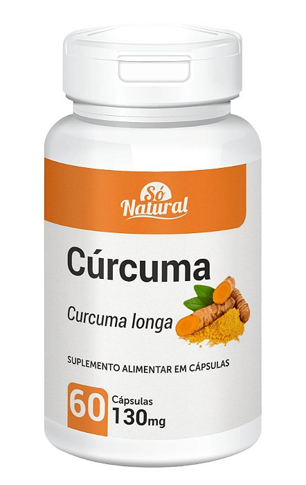 Cúrcuma Longa extrato 130 mg 60 Cápsulas Só Natural