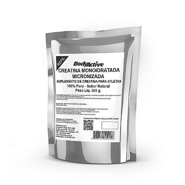Creatina Monoidratada 100% Pura 500 g Bodyactive