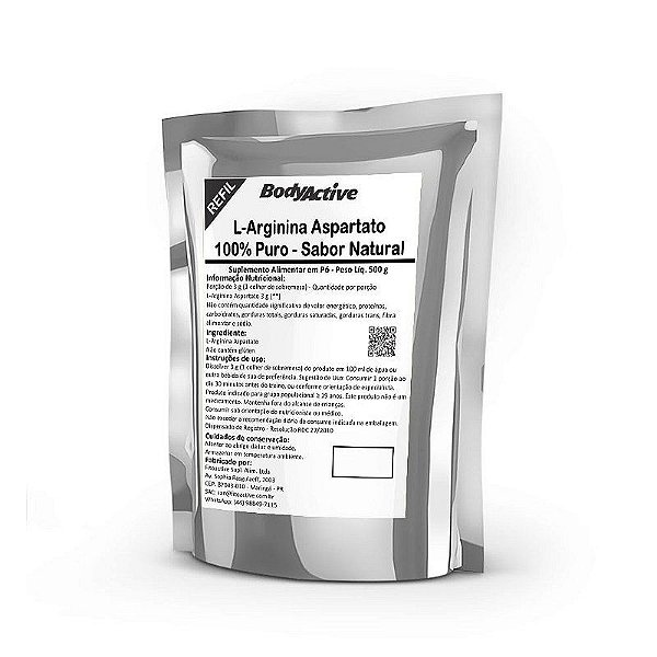 L-Arginina Aspartato 500 g em pó Bodyactive