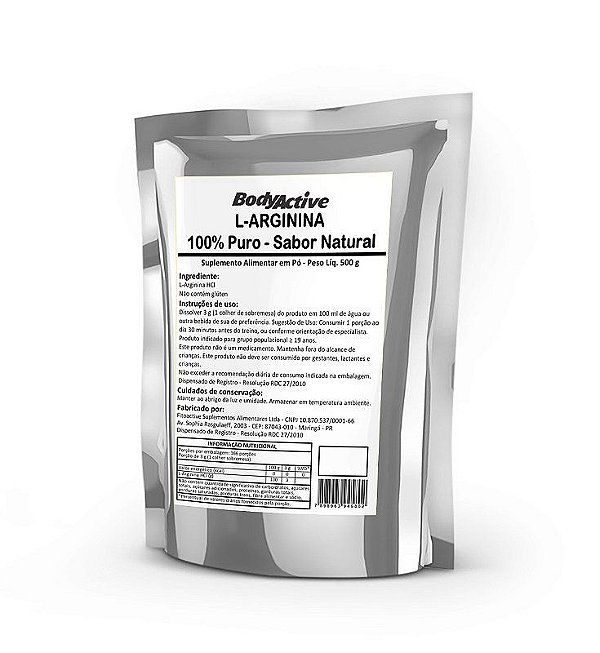 L-Arginina em Pó 500 g Bodyactive