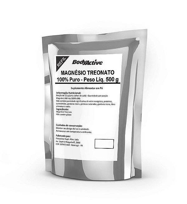 Magnésio Treonato 500 G Bodyactive
