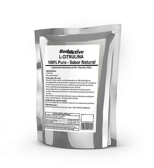 L-citrulina 250 G Em Pó Bodyactive