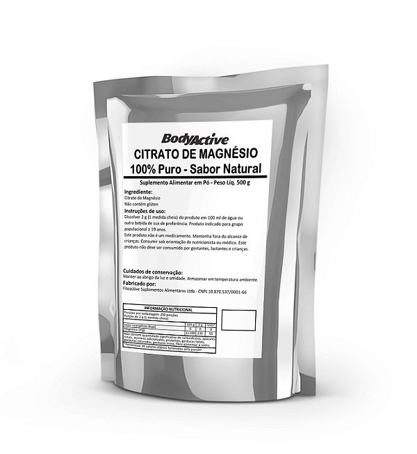 Citrato De Magnésio 500g Bodyactive