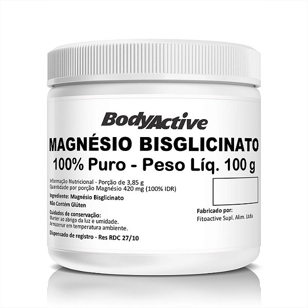 Magnésio Bisglicinato 100 G Bodyactive