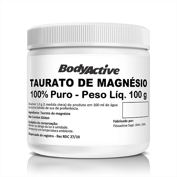 Magnésio Taurato 100 G Bodyactive