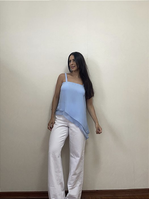 Blusa Assimétrica Azul