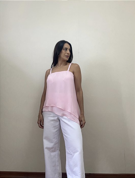 Blusa Assimétrica Rosa
