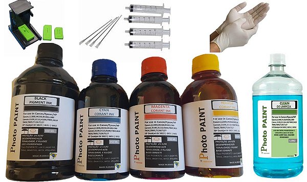 Kit Para Canon G3610 + Snip Fill Luvas E Clean 4 X 250