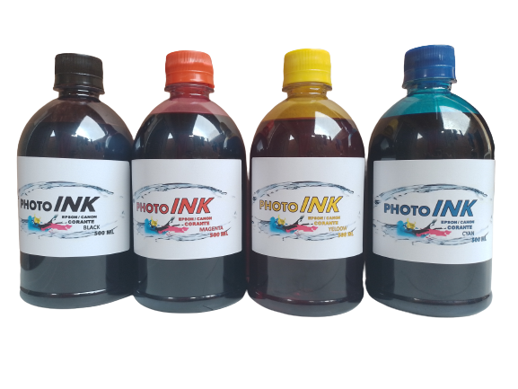 Tinta Corante Photo Ink para Impressora Epson (4x500ml)