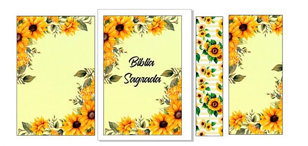 Capa de biblia girassol amarelo