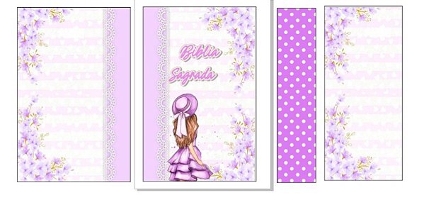 Capa para biblia lilas delicada