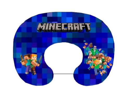 Almofada de pescoço minecraft azul