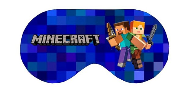 Máscara de dormir minecraft azul