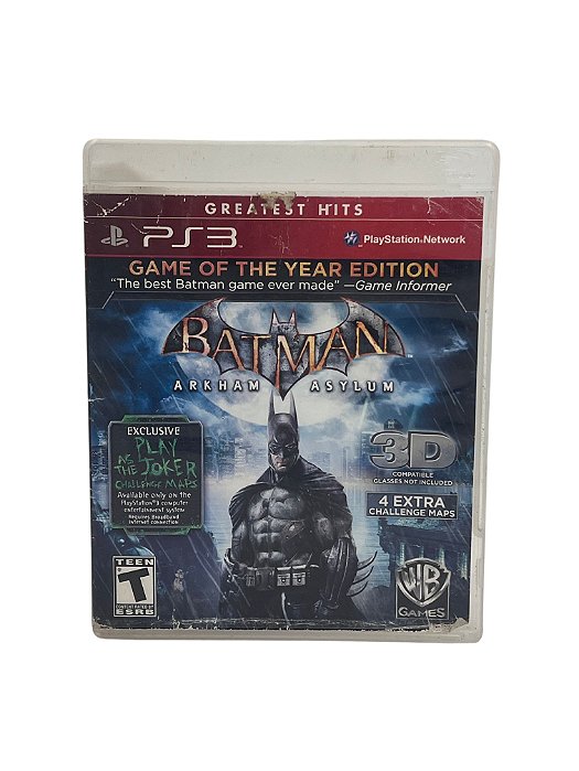 Jogo Mídia Física PS3 - Batman Arkham Asylum
