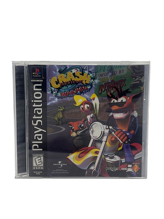 Jogo Mídia Física PS1 - Crash Bandicoot Warped Capa Holográfica