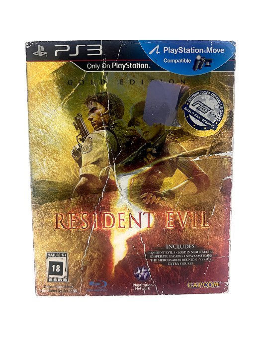 Jogo Mídia Física PS3  - Resident Evil 5 Gold Edition