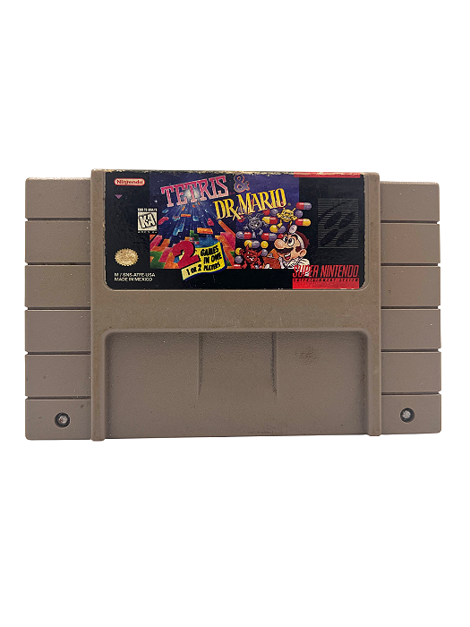 Jogo Super Nintendo - Tetris e Dr. Mario