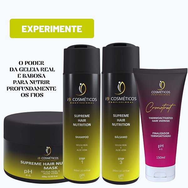 COMBO KIT SUPREME HAIR NUTRITION + FINALIZADOR TERMOATIVADO