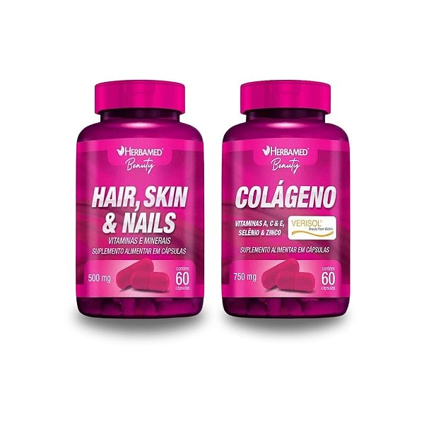 Kit HAIR, SKIN e NAILS 60 cápsula + COLÁGENO VERISOL 60 cápsula