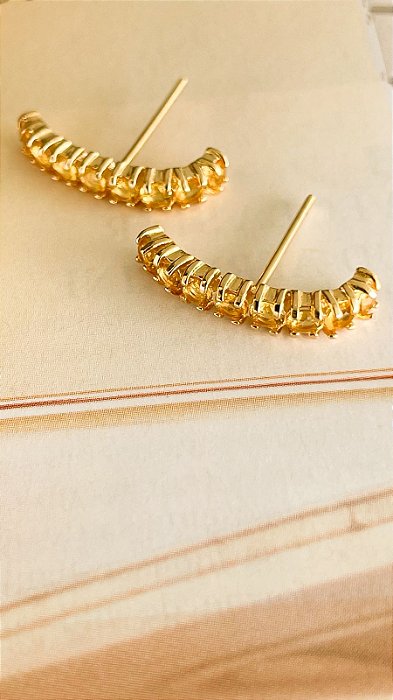 Brinco Ear Hook Citrino