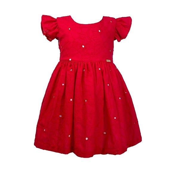 VESTIDO BEBÊ VERMELHO