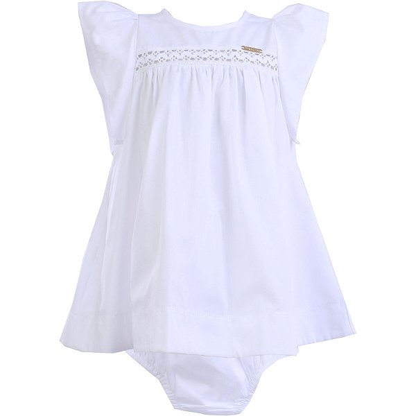 VESTIDO BEBÊ BRANCO