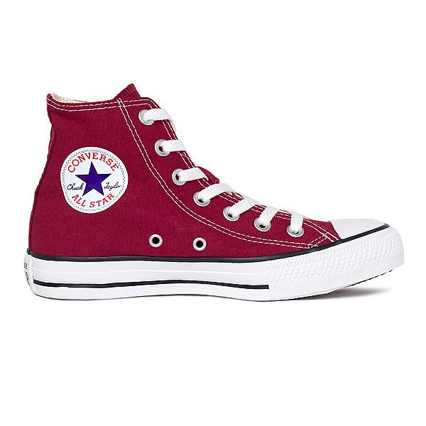 TÊNIS CONVERSE ALL STAR CANO MÉDIO CHUCK TAYLOR  BORDO