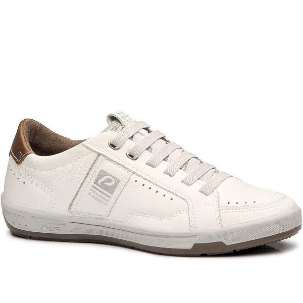Sapatênis Pegada em Couro Branco - Masculino 119401 01 - Lojas Debut