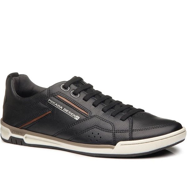 Sapatênis Pegada de Couro Dayli Preto - Masculino