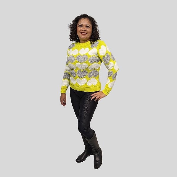 Blusa Manga Longa Coração