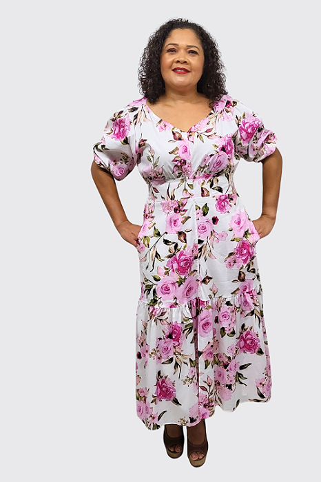Vestido Feminino com Fenda